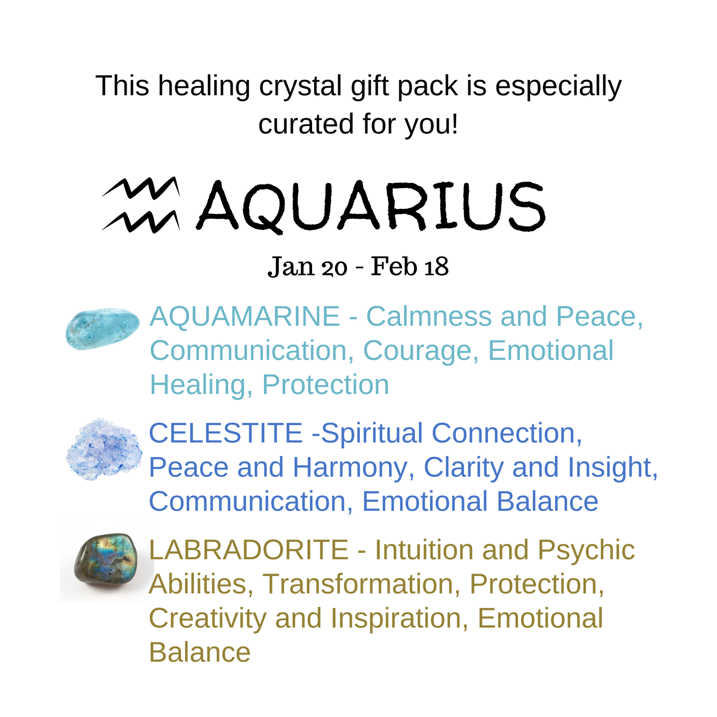 Zodiac-Themed Self-Care Crystal Gift Box