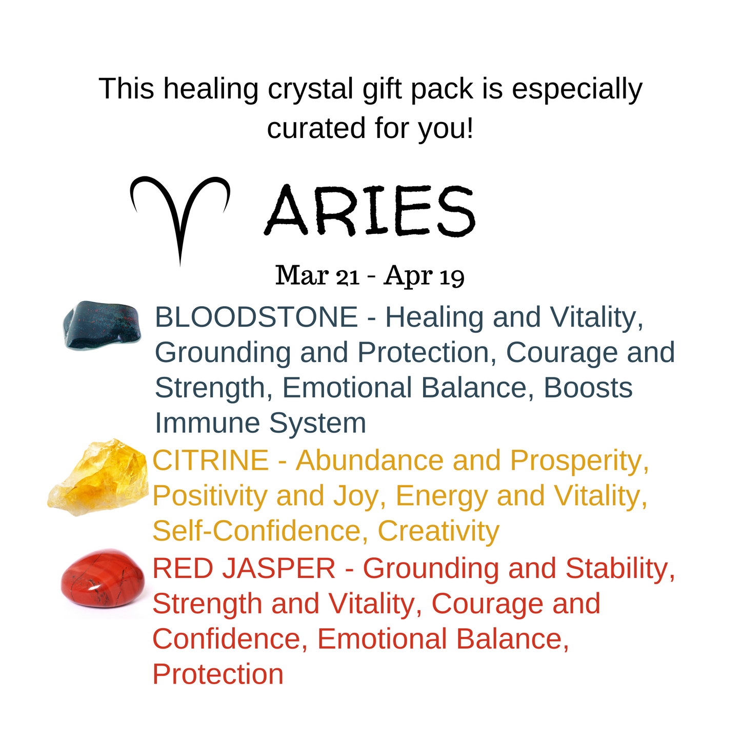 Zodiac-Themed Self-Care Crystal Gift Box