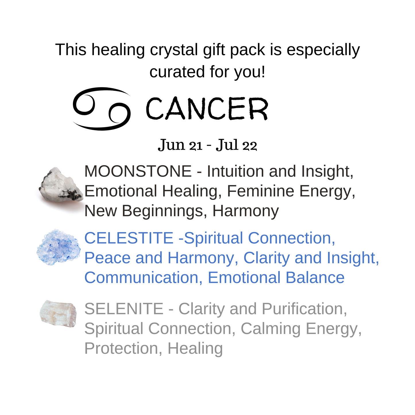 Zodiac-Themed Self-Care Crystal Gift Box