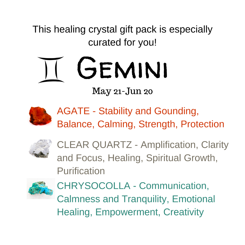 Zodiac-Themed Self-Care Crystal Gift Box