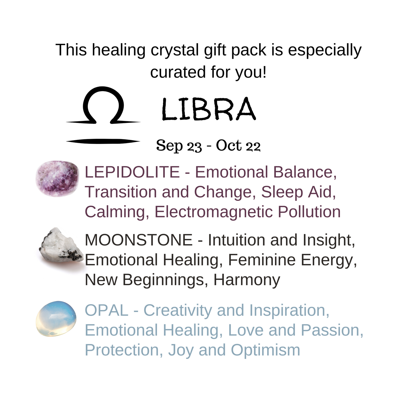 Zodiac-Themed Self-Care Crystal Gift Box