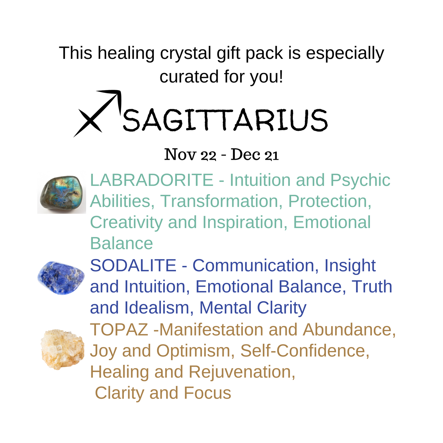 Zodiac-Themed Self-Care Crystal Gift Box