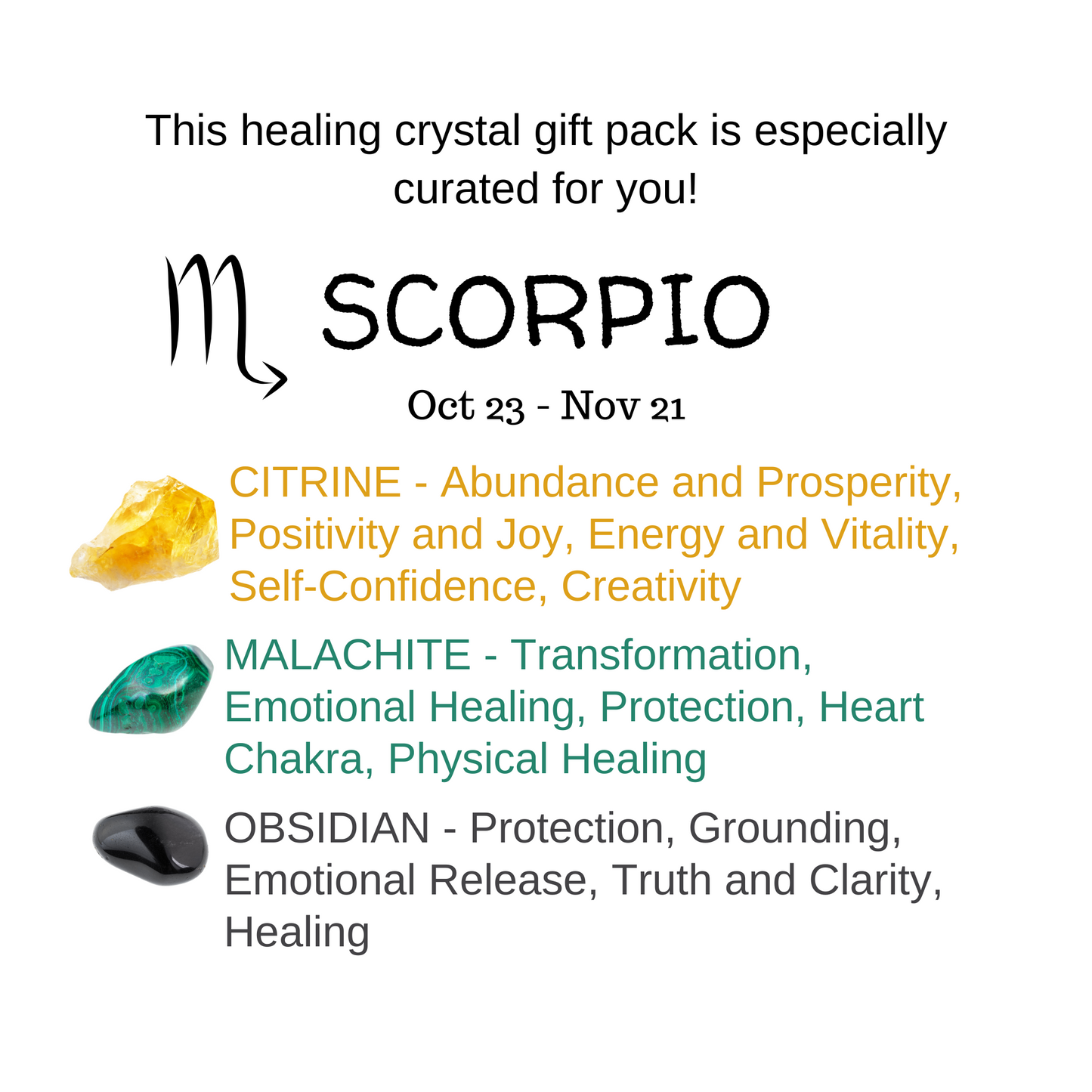 Zodiac-Themed Self-Care Crystal Gift Box