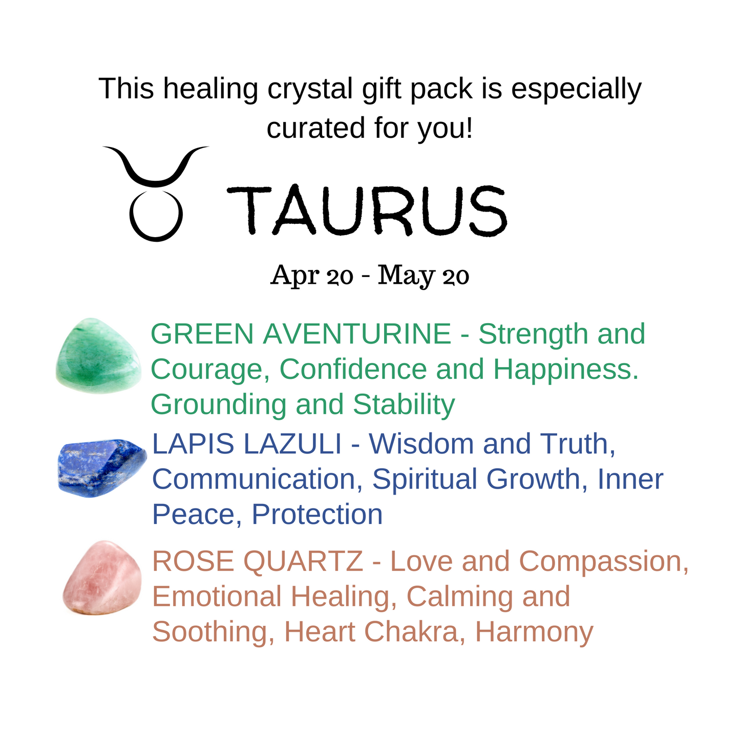 Zodiac-Themed Self-Care Crystal Gift Box